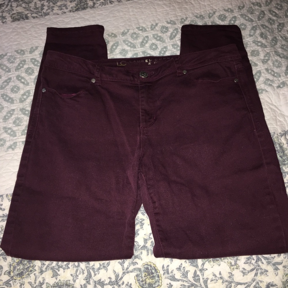 Lauren Conrad burgundy Jeans